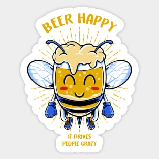 smiling beer Sticker